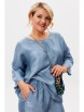 Брючный костюм артикул: 1228 голубой жемчуг от Anastasia - вид 3