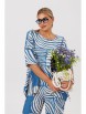 Брючный костюм артикул: 1245 бежево-голубой от Anastasia - вид 7