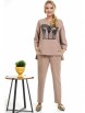 Брючный костюм артикул: 2330 бежевый от AlaniCollection - вид 4