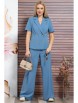 Брючный костюм артикул: 2343 джинсовый от AlaniCollection - вид 4
