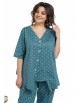 Брючный костюм артикул: 2319 бирюза от AlaniCollection - вид 3