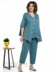Брючный костюм артикул: 2319 бирюза от AlaniCollection - вид 1