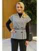 Брючный костюм артикул: 2385 клетка, черный от AlaniCollection - вид 4