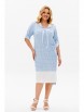Платье артикул: 2163 голубой, белый от Мишель Шик - вид 1