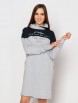 Платье артикул: Платье Винтаж, серый меланж/темно-синий  от Style Margo - вид 3