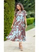Платье артикул: 21003 мята+коричневый от Vittoria Queen - вид 1
