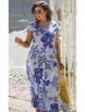 Юбочный костюм артикул: 21343 диз.цветы синий+белый от Vittoria Queen - вид 6