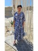 Платье артикул: 21333 диз.полоска голубой+белый от Vittoria Queen - вид 4