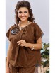 Брючный костюм артикул: 25243 шоколад+голубой от Vittoria Queen - вид 5