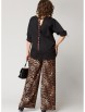 Брючный костюм артикул: 170 черный+леопард от Eva Grant - вид 8