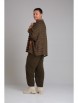 Брючный костюм артикул: М-499 хаки от ЗигзагСтиль - вид 2
