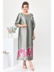 Нарядное платье артикул: 1-2442 серый/цветы от Romanovich Style - вид 1