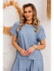 Брючный костюм артикул: 5755 синий от AGATTI - вид 4